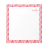 Pink and Red Patchwork Pattern Name Notizblock (Vorderseite)
