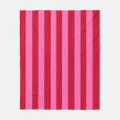 Pink and Red Peppermint Stripes Fleecedecke (Vorderseite)