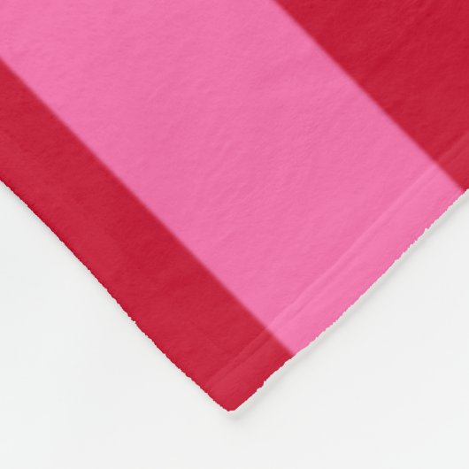 Pink and Red Peppermint Stripes Fleecedecke (Ecke)