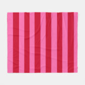 Pink and Red Peppermint Stripes Fleecedecke (Vorderseite (Horizontal))