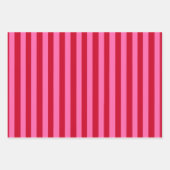 Pink and Red Peppermint Stripes Geschenkpapier Set (Vorderseite)
