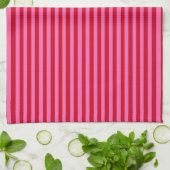 Pink and Red Peppermint Stripes Geschirrtuch (Gefaltet)