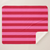 Pink and Red Peppermint Stripes Sherpadecke (Vorderseite (Horizontal))
