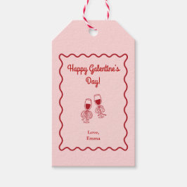 Pink and Red Retro Galentines Day Geschenkanhänger