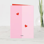 Pink And Red Valentine's Day Love & Gratitude  Karte (Rückseite)