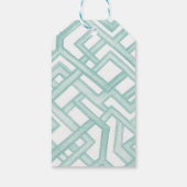 Pink and Sage Blue Floral Bridal Shower Themes Geschenkanhänger (Rückseite)