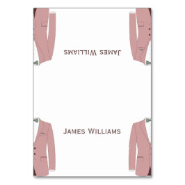 Pink and Sage Gay Wedding Place Cards Tischnummer