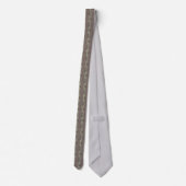 Pink And Silver Leafy Pattern Krawatte (Rückseite)