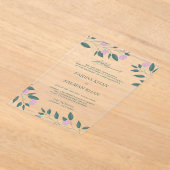 Pink and Teal Green Branch Islamic Muslim Wedding Acryleinladungen (Ablage )