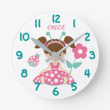 Pink and Teal Ladybug Girl