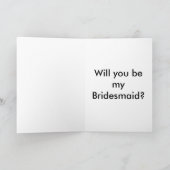 Pink and white Be my bridemaid card Einladung (Innenseite)