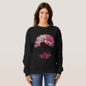 pink and white flowers cherry blossom tree of life sweatshirt (Vorne ganz)