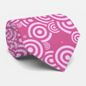 pink and white geometric krawatte (Gerollt)