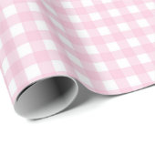 Pink and White Gingham Geschenkpapier (Rolleneckpunkt)