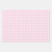 Pink and White Gingham Geschenkpapier Set (Vorderseite 3)