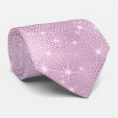 Pink and White Glitter Krawatte (Gerollt)