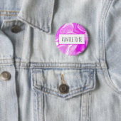 Pink and White Marble Auntie to be Baby Shower Button (Beispiel)