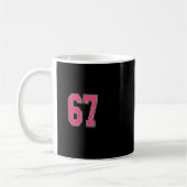 Pink And White Number 67 Jersey Player Uniform #67 Kaffeetasse (Links)