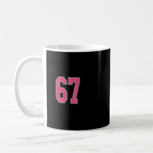 Pink And White Number 67 Jersey Player Uniform #67 Kaffeetasse (Links)