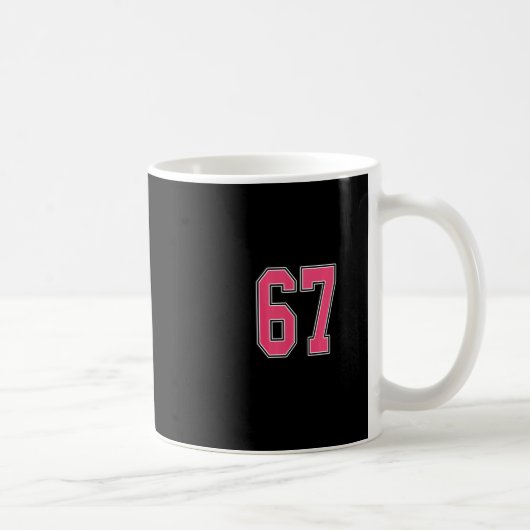 Pink And White Number 67 Jersey Player Uniform #67 Kaffeetasse (Rechts)