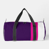 Pink and White on Navy Small Duffle Bag (Rückseite)