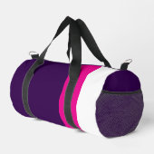 Pink and White on Navy Small Duffle Bag (Rechte Ecke)