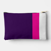 Pink and White on Navy Small Zubehörtasche (Rückseite)