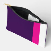 Pink and White on Navy Small Zubehörtasche (Offen)