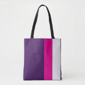 Pink and White on Navy Tote Tasche (Vorderseite)