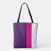 Pink and White on Navy Tote Tasche (Rückseite)