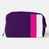 Pink and White on Navy Waschbeutel (Rückseite)