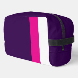 Pink and White on Navy Waschbeutel