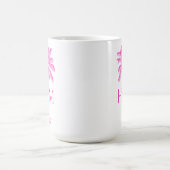 Pink and White Palm Palmetto Tree Monogram Kaffeetasse (Mittel)