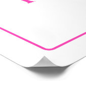 Pink and White Palm Palmetto Tree Monogram Poster (Ecke)