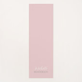 Pink and White Personalized Monogram Name Yogamatte (Vorderseite)