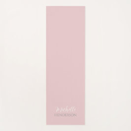 Pink and White Personalized Monogram Name Yogamatte