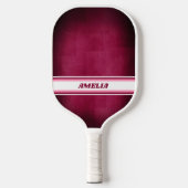 Pink and White Personalized Pickleball Paddle (Vorderseite)