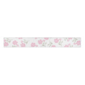 Pink and White Playful Floral Pattern Ripsband (Vorderseite)