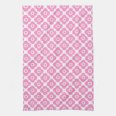 Pink and white simple floral pattern geschirrtuch (Vertikal)