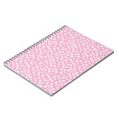 Pink and white spotty pattern notebook notizblock (Linke Seite)