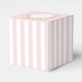 Pink and White Striped Paris Glam Geschenkschachtel (Vorderseite)