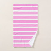 Pink and White Stripes  Badhandtuch Set (Handtuch)