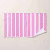 Pink and White Stripes  Badhandtuch Set (Handtuch)