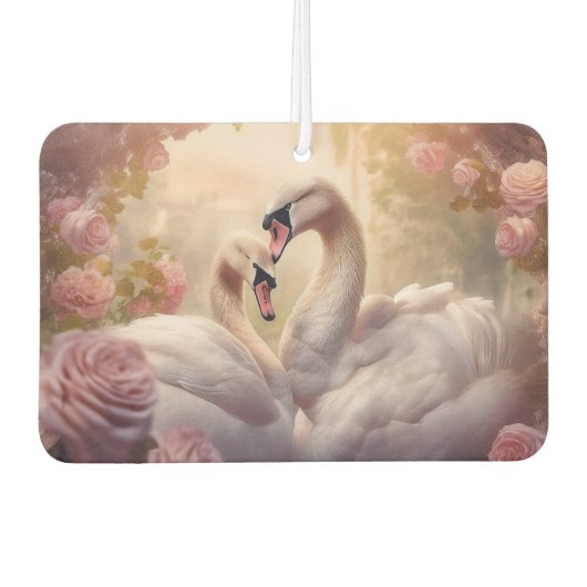 Pink and White Swans Autolufterfrischer (Vorderseite)