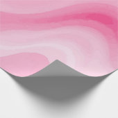Pink and White Watercolor Swirl Pattern Geschenkpapier (Ecke)