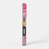 Pink and Yellow Abstract Art Phone Case iPhone Hülle (Rechte Seite)