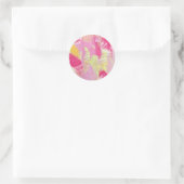 Pink and Yellow Abstract Art Sticker (Tasche)