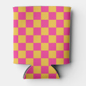 Pink and Yellow Checkerboard Dosenkühler (Vorderseite)