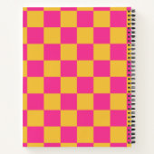 Pink and Yellow Checkerboard Notizblock (Rückseite)