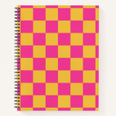 Pink and Yellow Checkerboard Notizblock (Vorderseite)